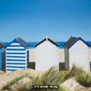 A row of beach huts