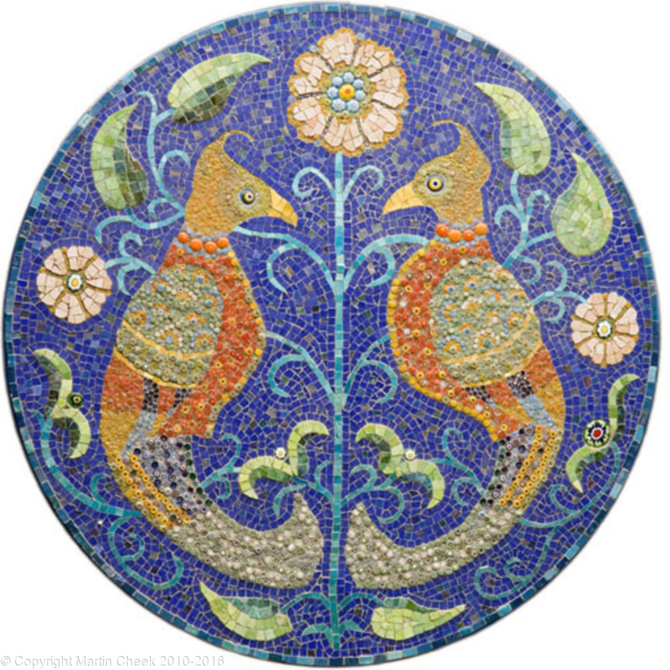 Majolica Birds Blue