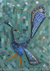 Blue Peacock Walking