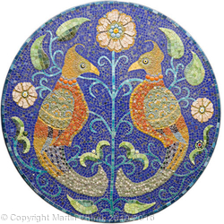 Majolica Birds Blue