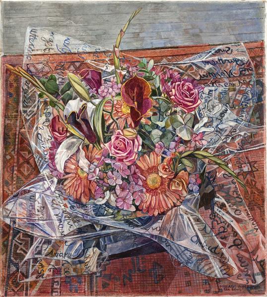 Flowers in cellaophane