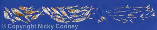 FISH LINE - On dark blue