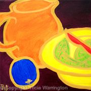 jug,bowl and fruit