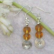 Citrine Holistic ear rings -015