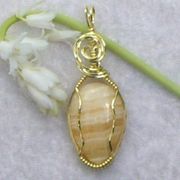 Yellow Calcite pendant-022
