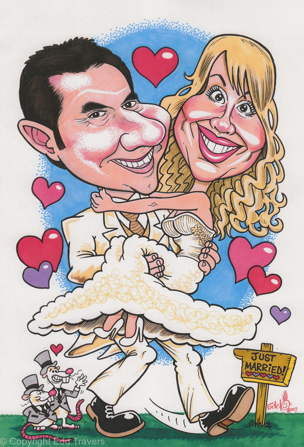 Newly weds gift caricature
