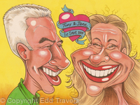 Tony and Jane : Gift Caricature