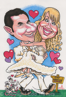 Newly weds gift caricature