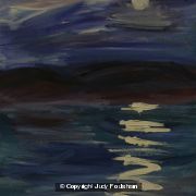 Purple Hills in Moonlight