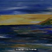 Yellow and Blue Sky and Sea