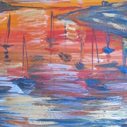 Sunset - boats in South Africa