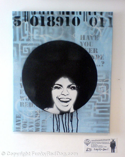 Funky Afro stencil