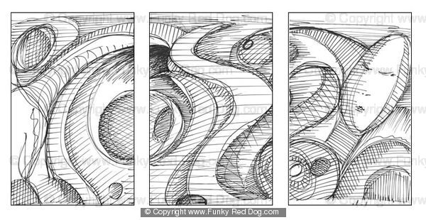 Red Dancers drawing