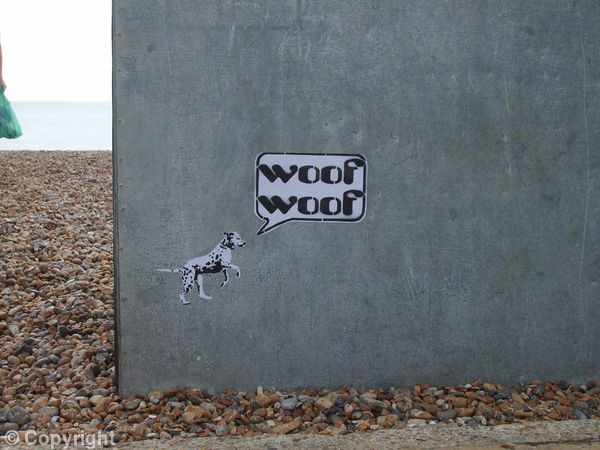woof woof sticker Brighton beach