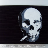 Smoking Skull Stencil