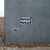 woof woof sticker Brighton beach