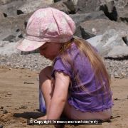 Sitting on the sand